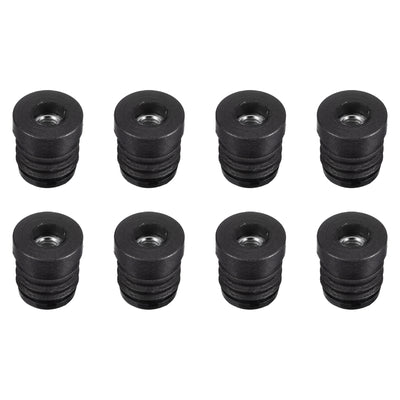 Harfington Uxcell 8Pcs 19mm/0.75" Caster Insert with Thread, Round M6 Thread for Furniture