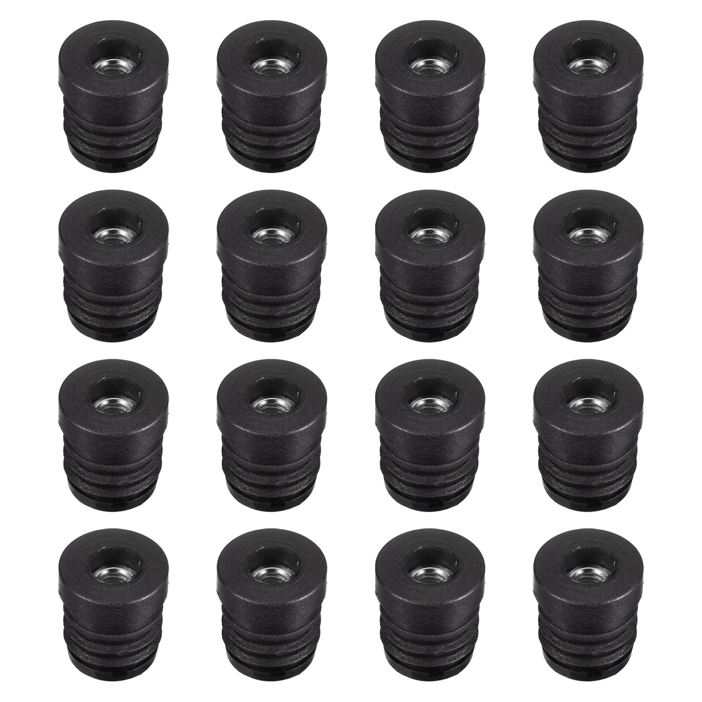 uxcell Uxcell 24Pcs 19mm/0.75" Caster Insert with Thread, Round M6 Thread for Furniture