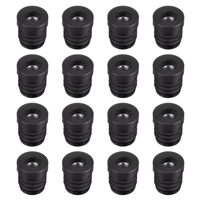 Harfington Uxcell 24Pcs 19mm/0.75" Caster Insert with Thread, Round M6 Thread for Furniture