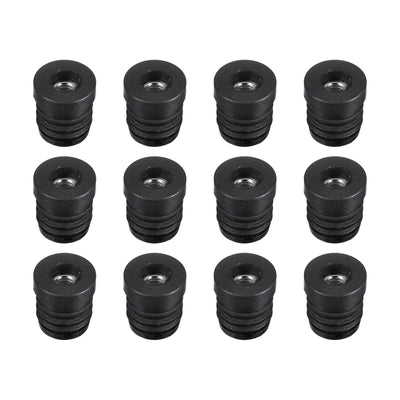 Harfington Uxcell 12Pcs 19mm/0.75" Caster Insert with Thread, Round M6 Thread for Furniture