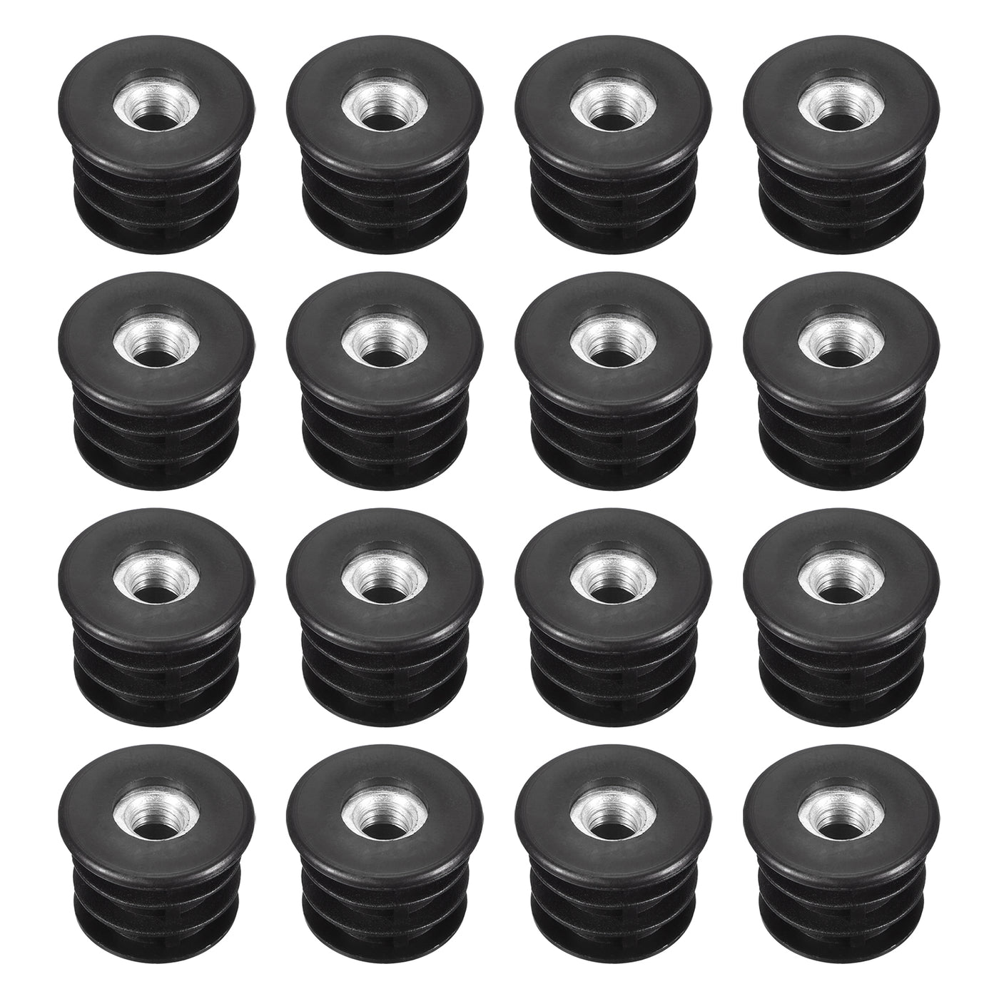 uxcell Uxcell 24Pcs Caster Insert with Thread, 25mm/0.98" M8 Thread for Furniture