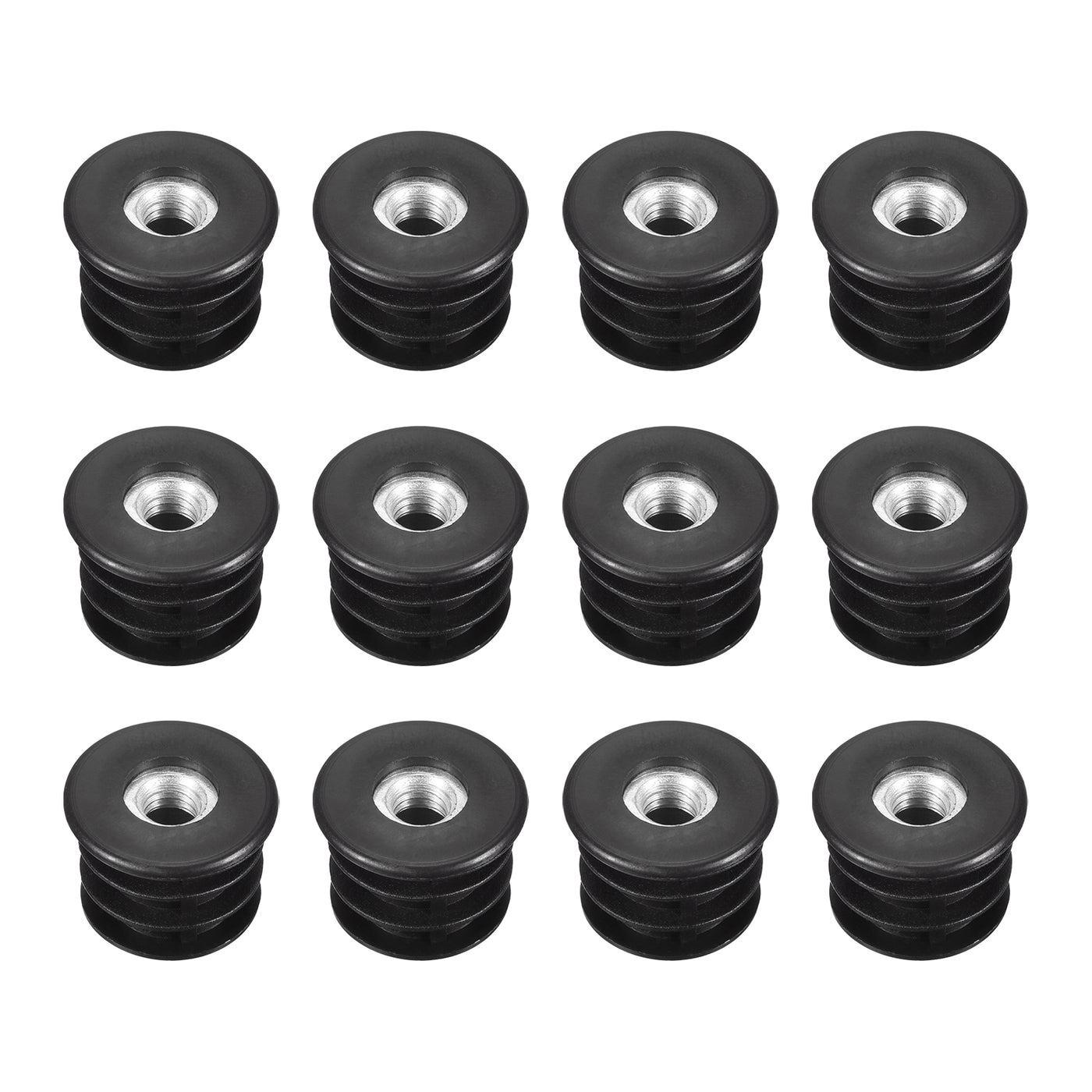 uxcell Uxcell 12Pcs Caster Insert with Thread, 25mm/0.98" M8 Thread for Furniture
