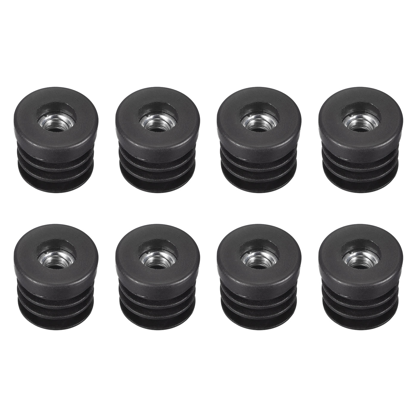 uxcell Uxcell 8Pcs 25mm/0.98" Caster Insert with Thread, Round M8 Thread for Furniture
