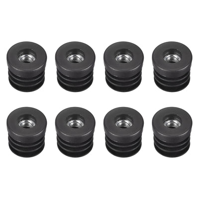 Harfington Uxcell 8Pcs 25mm/0.98" Caster Insert with Thread, Round M8 Thread for Furniture