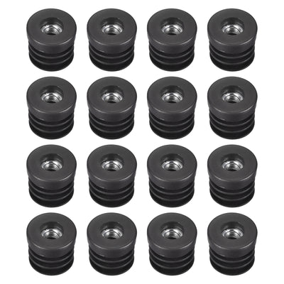 Harfington Uxcell 24Pcs 25mm/0.98" Caster Insert with Thread, Round M8 Thread for Furniture