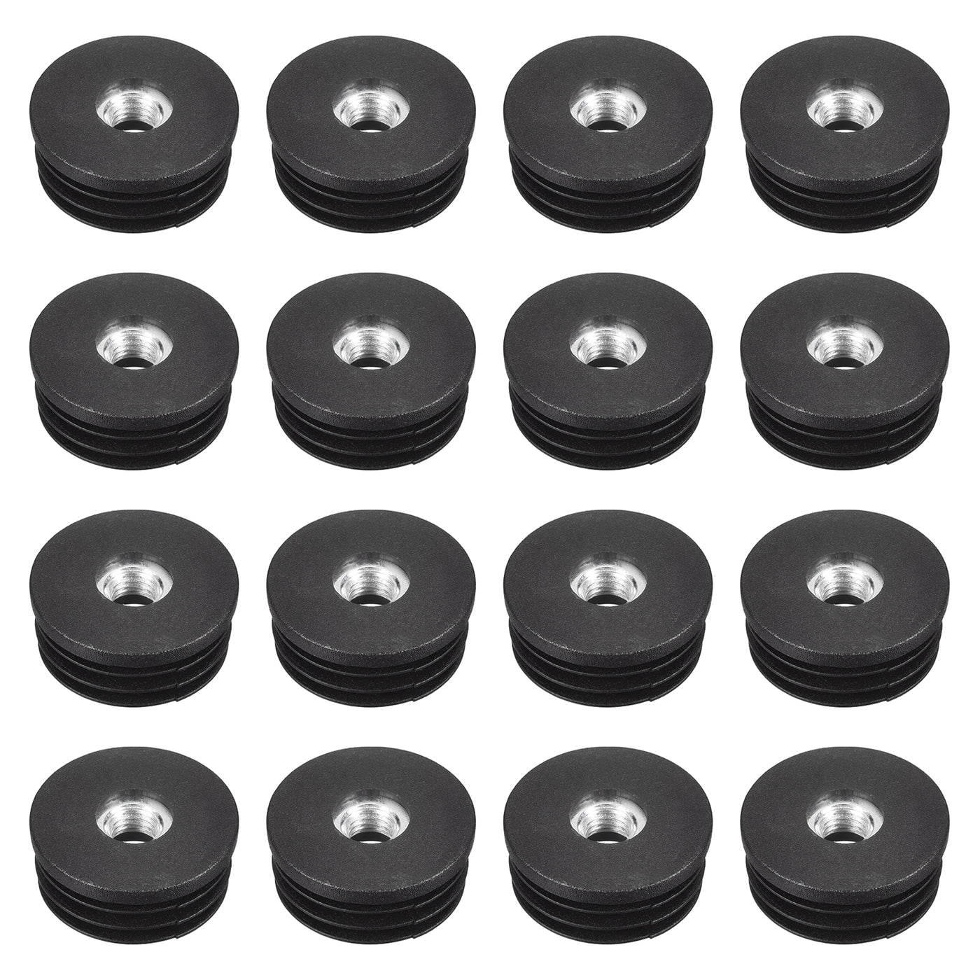 uxcell Uxcell 24Pcs 32mm/1.26" Caster Insert with Thread, Round M8 Thread for Furniture