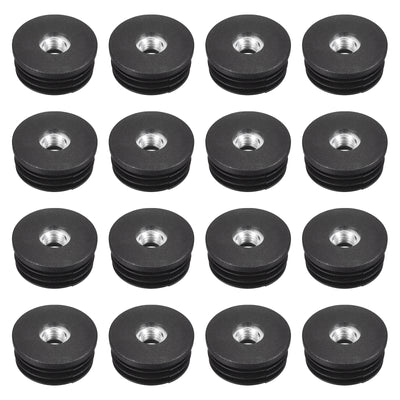 Harfington Uxcell 24Pcs 32mm/1.26" Caster Insert with Thread, Round M8 Thread for Furniture