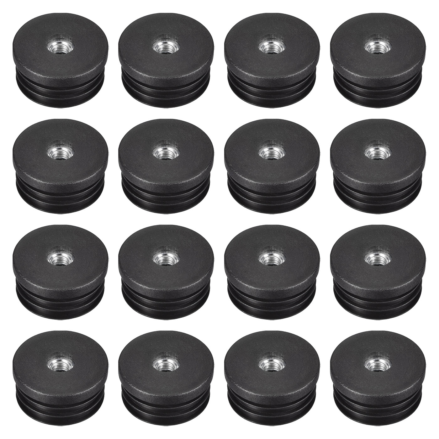 uxcell Uxcell 24Pcs 38mm/1.5" Caster Insert with Thread, Round M8 Thread for Furniture
