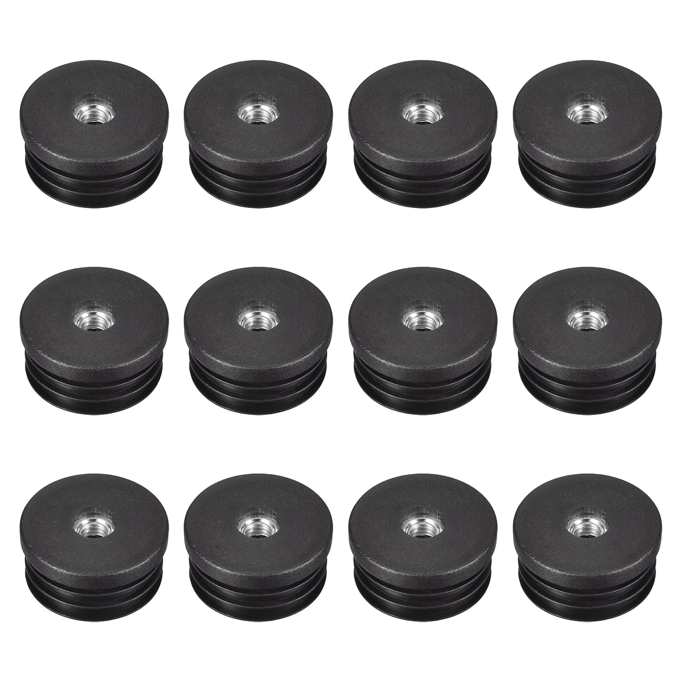 uxcell Uxcell 12Pcs 38mm/1.5" Caster Insert with Thread, Round M8 Thread for Furniture
