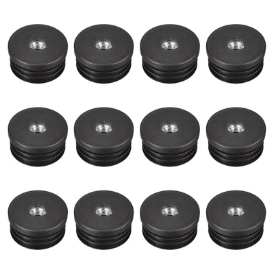Harfington Uxcell 12Pcs 38mm/1.5" Caster Insert with Thread, Round M8 Thread for Furniture