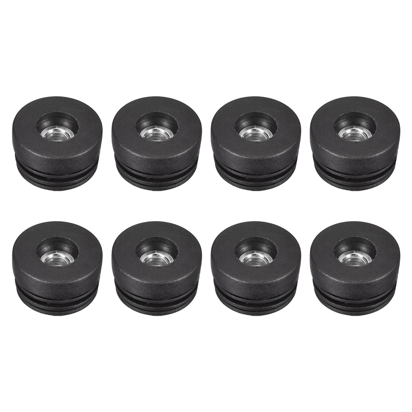 uxcell Uxcell 8Pcs 38mm/1.5" Caster Insert with Thread, Round M10 Thread for Furniture