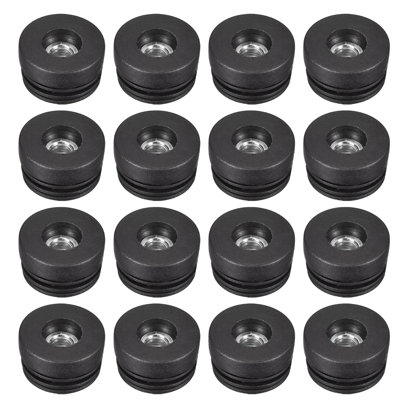 uxcell Uxcell 24Pcs 38mm/1.5" Caster Insert with Thread, Round M10 Thread for Furniture