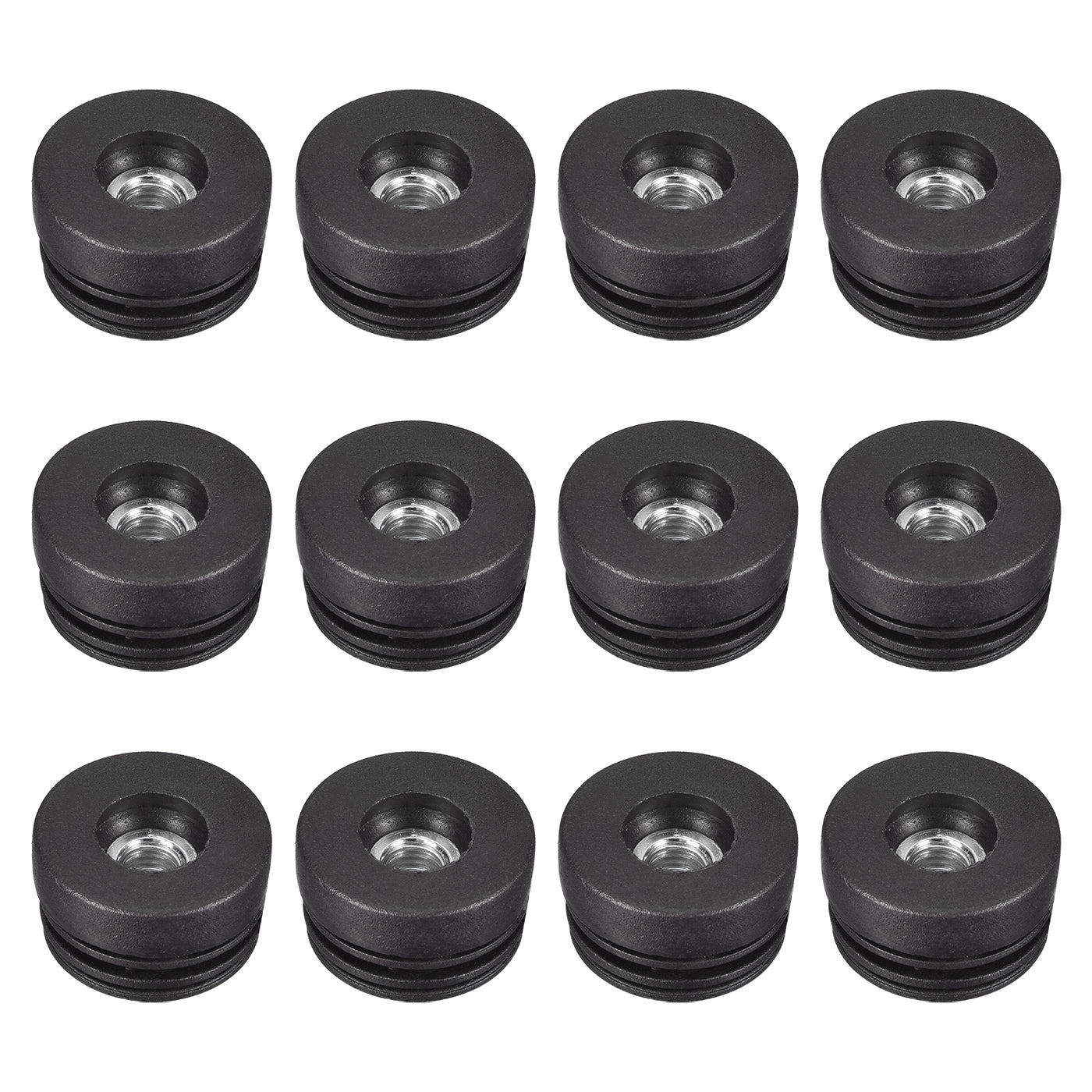 uxcell Uxcell 12Pcs 38mm/1.5" Caster Insert with Thread, Round M10 Thread for Furniture