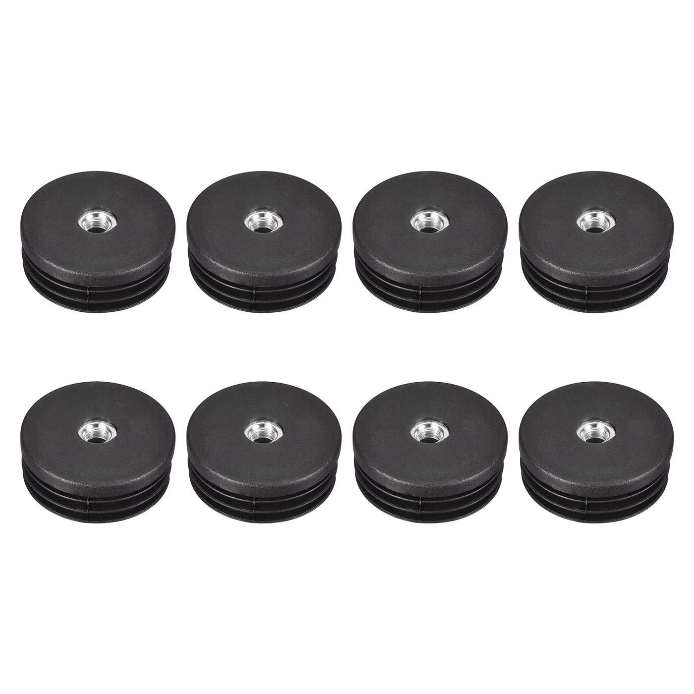 uxcell Uxcell 8Pcs 50mm/1.97" Caster Insert with Thread, Round M8 Thread for Furniture