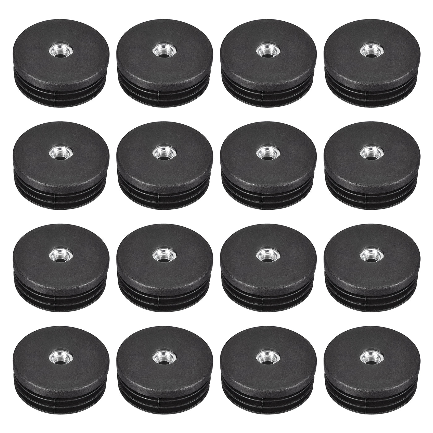 uxcell Uxcell 24Pcs 50mm/1.97" Caster Insert with Thread, Round M8 Thread for Furniture