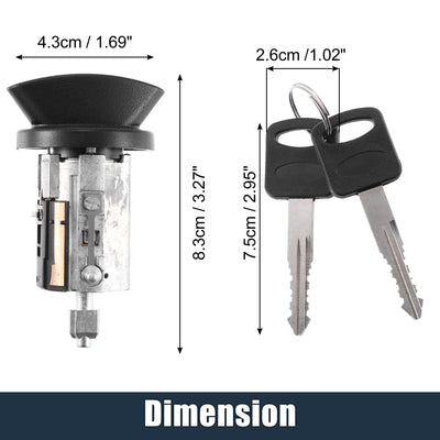 Harfington Ignition Switch Lock Cylinder with Key 1F2009012B 1L3Z11582A Replace for Ford F-150 1996-2004 for Ford F-250 1996-2007