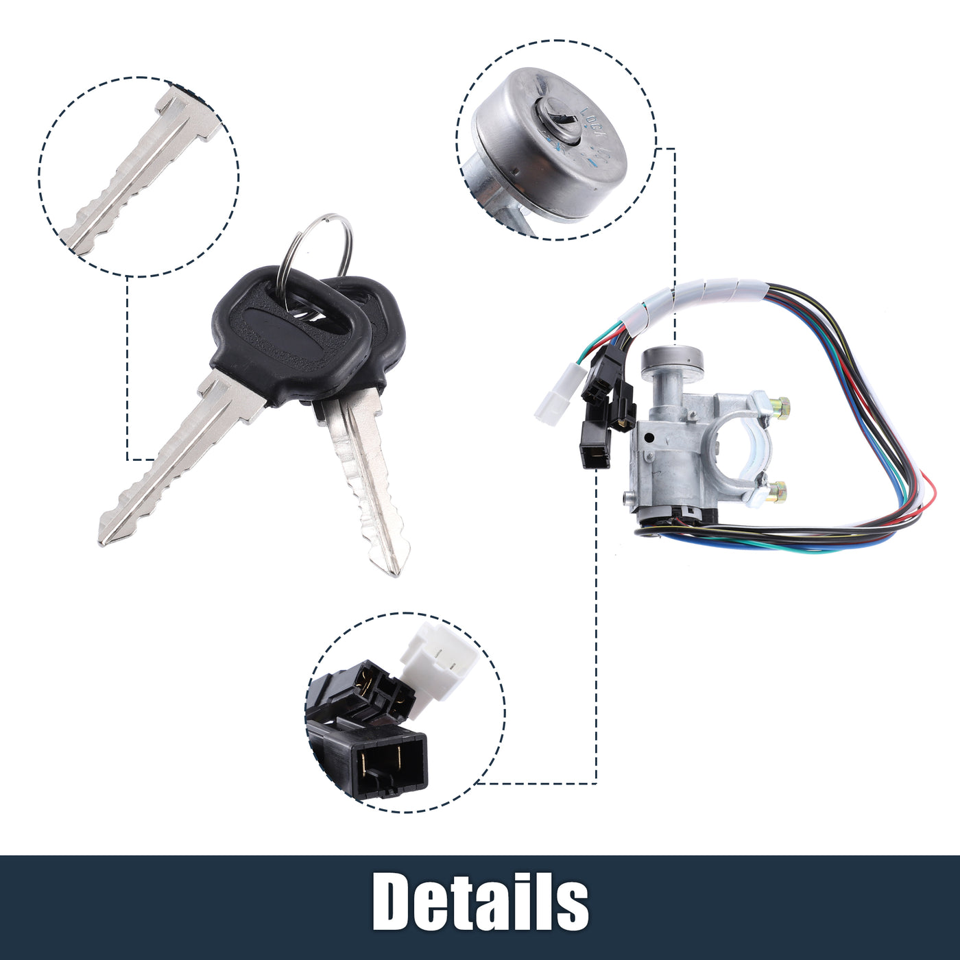 X AUTOHAUX Ignition Switch Lock Cylinder with Key Replace for Mazda B2000 1986-1987 for Mazda B2200 1987-1993 for Mazda B2600 1989-1993 UB3976290