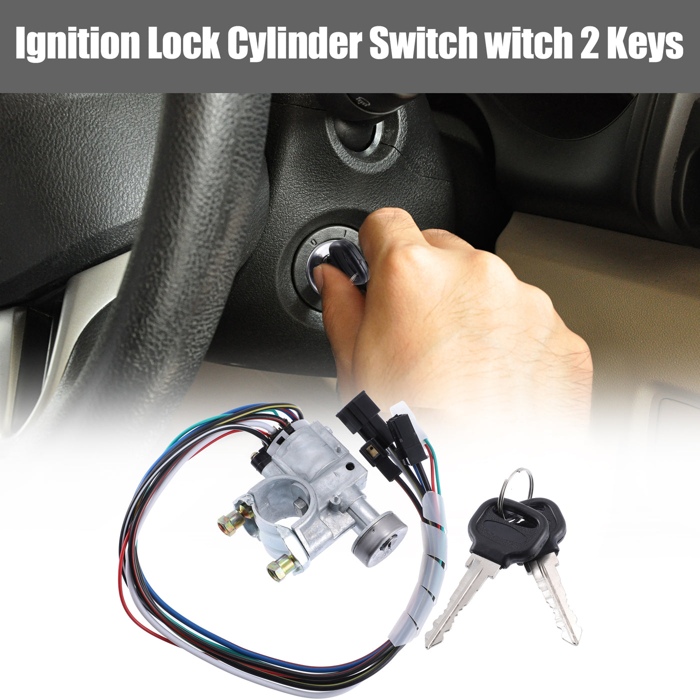 X AUTOHAUX Ignition Switch Lock Cylinder with Key Replace for Mazda B2000 1986-1987 for Mazda B2200 1987-1993 for Mazda B2600 1989-1993 UB3976290