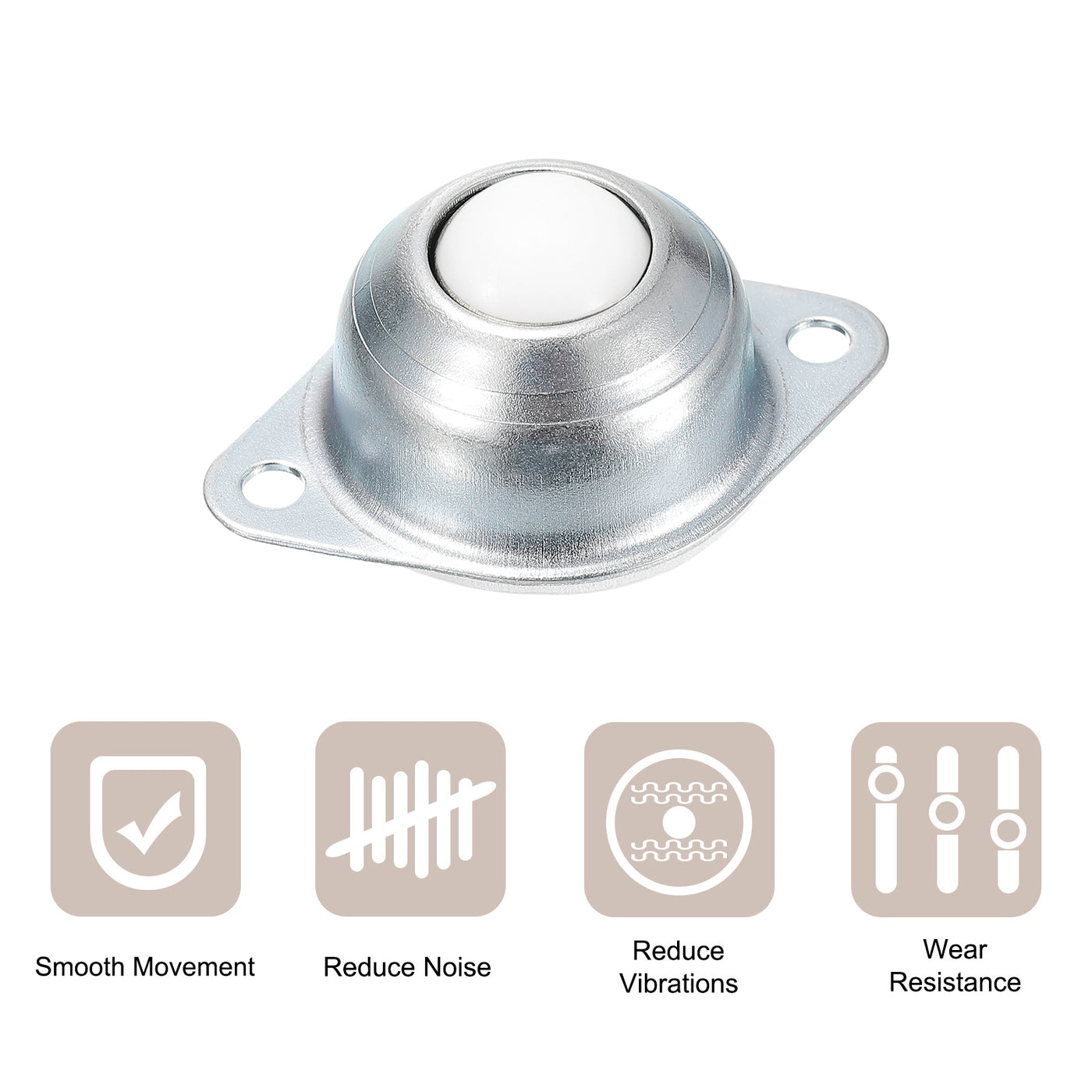 uxcell Uxcell Ball Transfer Bearing, Flange Mounted Stainless Steel Transfer Unit Rotation Caster for Furniture, Conveyor, Transfer Equipment