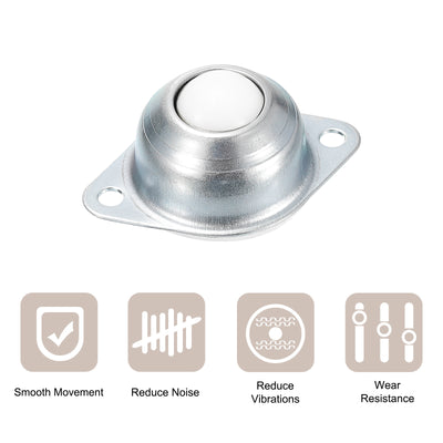 Harfington Uxcell Ball Transfer Bearing, Flange Mounted Stainless Steel Transfer Unit Rotation Caster for Furniture, Conveyor, Transfer Equipment