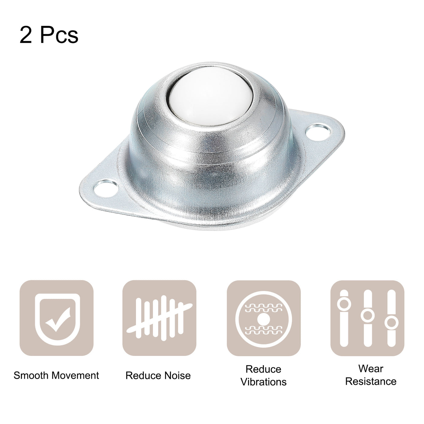 uxcell Uxcell Ball Transfer Bearing, Flange Mounted Stainless Steel Transfer Unit Rotation Caster for Furniture, Conveyor, Transfer Equipment