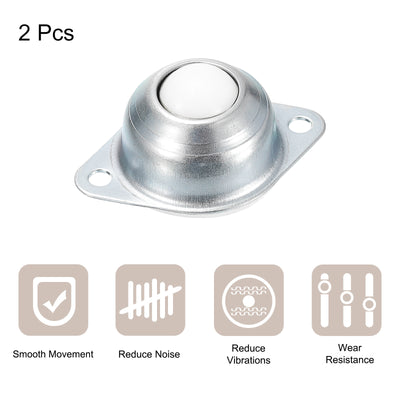 Harfington Uxcell Ball Transfer Bearing, Flange Mounted Stainless Steel Transfer Unit Rotation Caster for Furniture, Conveyor, Transfer Equipment