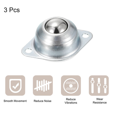 Harfington Uxcell Ball Transfer Bearing, Flange Mounted Transfer Unit Rotation Casters for Furniture, Conveyor, Transfer Equipment