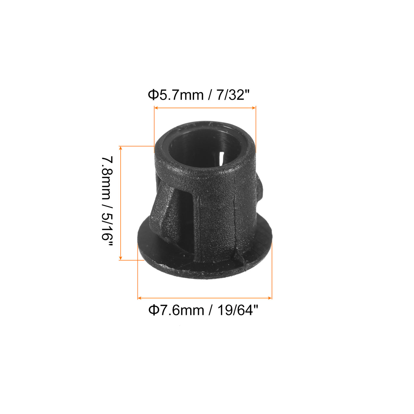 uxcell Uxcell 66  Stück Kunststoff Lochstopfen 7/32" Runde Bündige Blende Einrastende Knockout Stopfen Verriegelung für Möbeleinsatz Endkappen Möbelplatten Schwarz