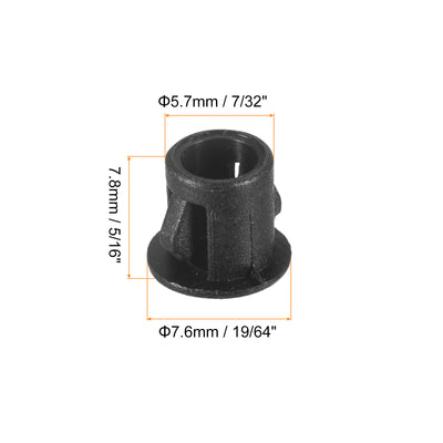 Harfington Uxcell 66  Stück Kunststoff Lochstopfen 7/32" Runde Bündige Blende Einrastende Knockout Stopfen Verriegelung für Möbeleinsatz Endkappen Möbelplatten Schwarz