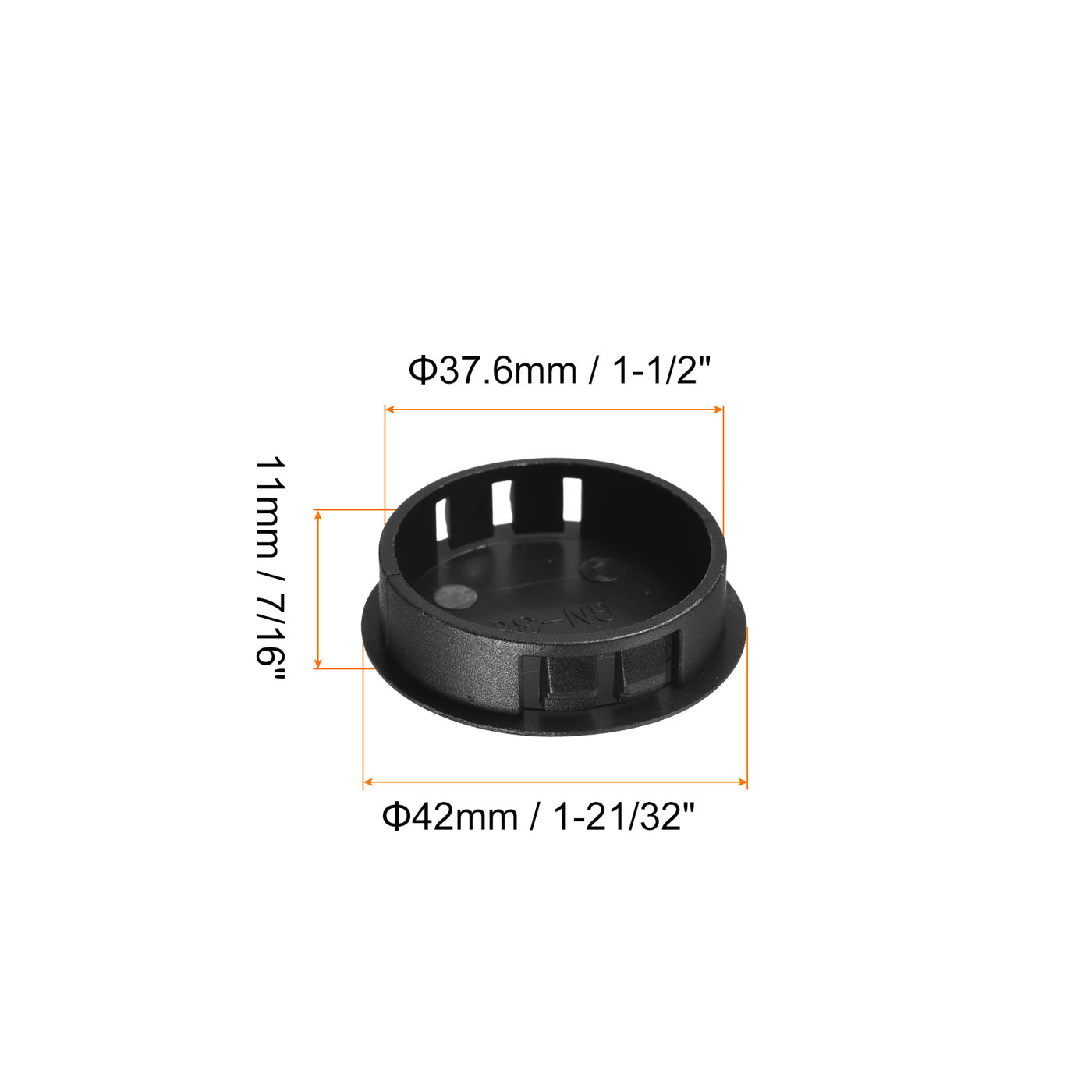 uxcell Uxcell 26 Stück Kunststoff Lochstopfen 1-1/2" Runde Bündige Blende Einrastende Knockout Stopfen Verriegelung für Möbeleinsatz Endkappen Möbelplatten Schwarz