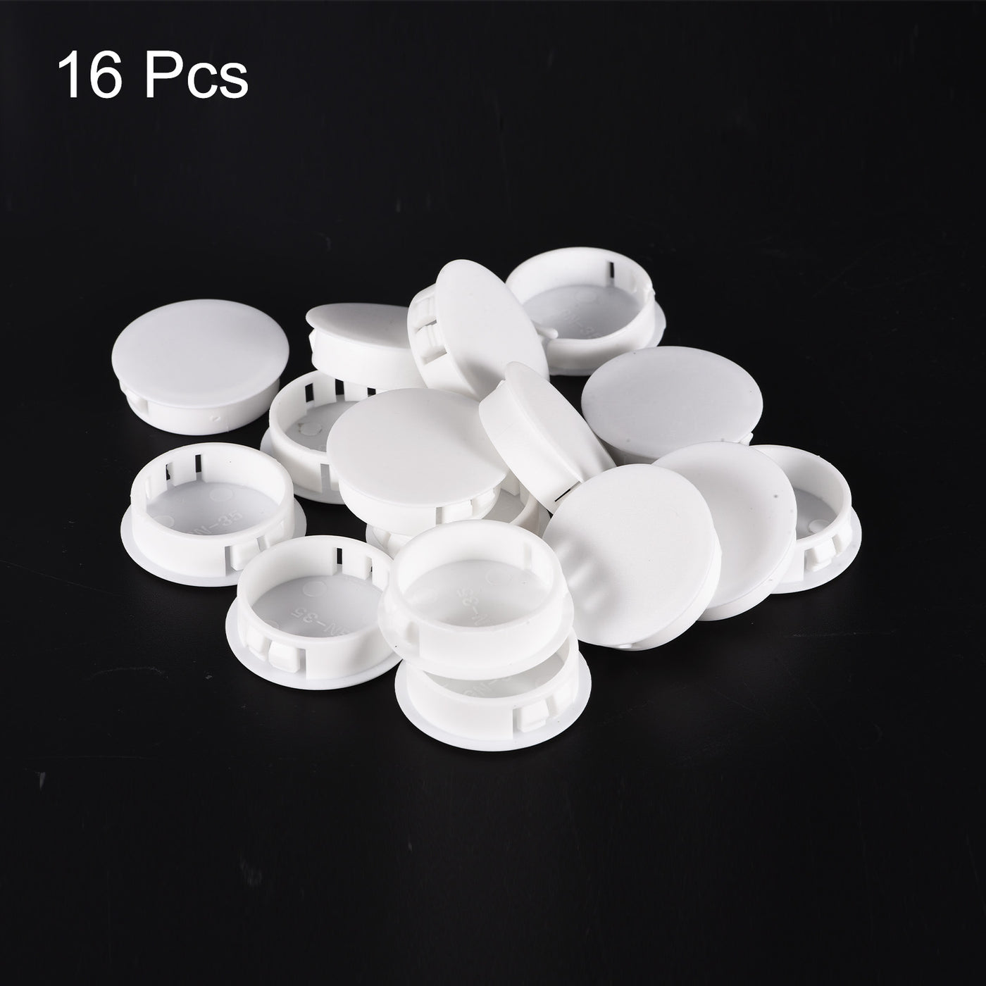 uxcell Uxcell 16Pcs 1-3/8" Plastic Hole Plugs Panel Flush Type Knockout Locking Plugs, White