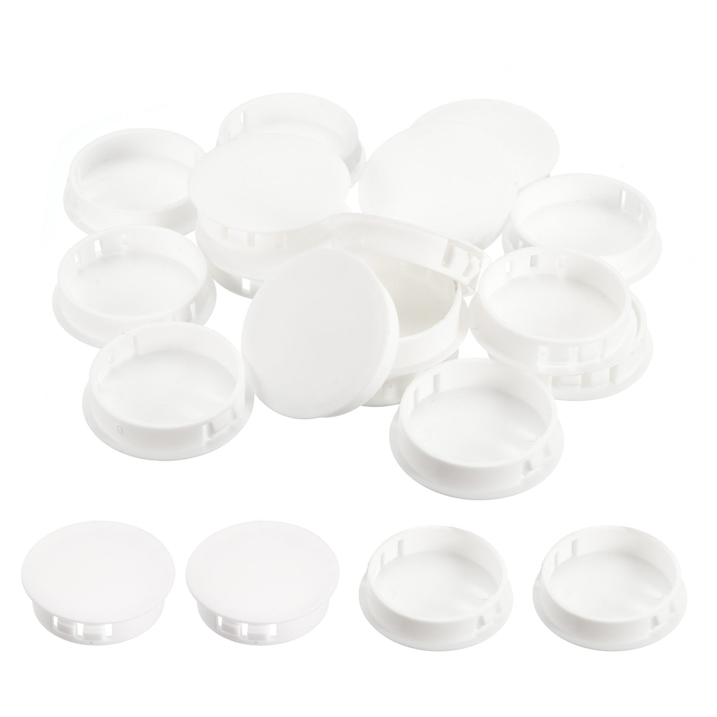 uxcell Uxcell 36Pcs 1-49/64" Plastic Hole Plugs Panel Flush Type Knockout Locking Plugs, White