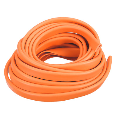 uxcell Uxcell U Channel Edge Trim, 13.1ft Length Rubber Guard Seal Strip Edge Protector Fit for 1-2mm Edge, (7/32" W x 15/32" H) Orange