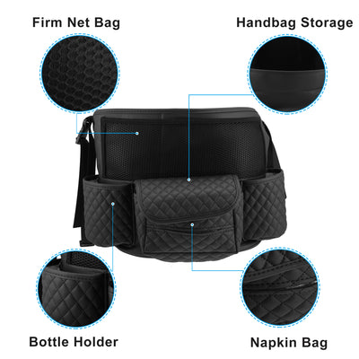 Harfington Car Large Capacity Seat Organizer Backseat Multi Pockets Purse Storage Universal Fit for Car Truck SUV 40x26x22cm