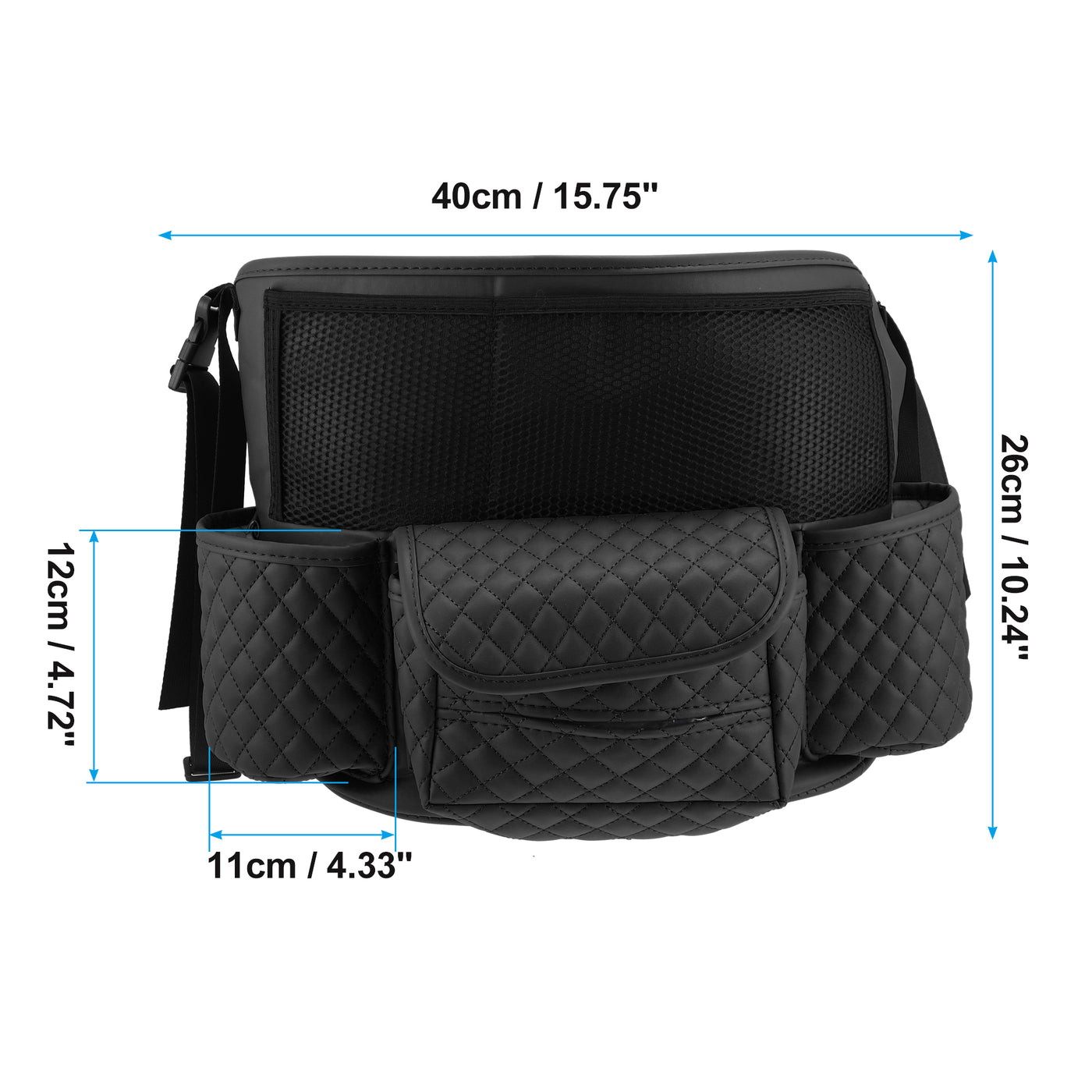 X AUTOHAUX Car Large Capacity Seat Organizer Backseat Multi Pockets Purse Storage Universal Fit for Car Truck SUV 40x26x22cm