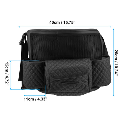 Harfington Car Large Capacity Seat Organizer Backseat Multi Pockets Purse Storage Universal Fit for Car Truck SUV 40x26x22cm