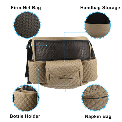 Harfington Car Large Capacity Seat Organizer Backseat Multi Pockets Purse Storage Universal Fit for Car Truck SUV 40x26x22cm