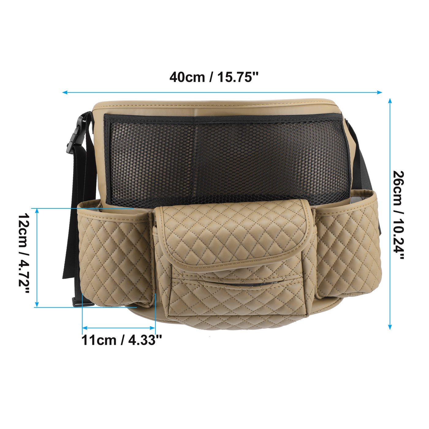 X AUTOHAUX Car Large Capacity Seat Organizer Backseat Multi Pockets Purse Storage Universal Fit for Car Truck SUV 40x26x22cm