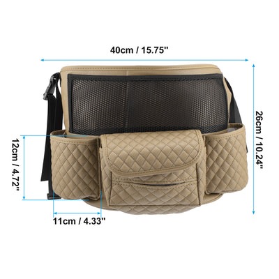 Harfington Car Large Capacity Seat Organizer Backseat Multi Pockets Purse Storage Universal Fit for Car Truck SUV 40x26x22cm