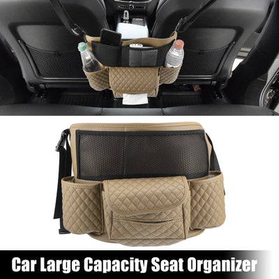 Harfington Car Large Capacity Seat Organizer Backseat Multi Pockets Purse Storage Universal Fit for Car Truck SUV 40x26x22cm