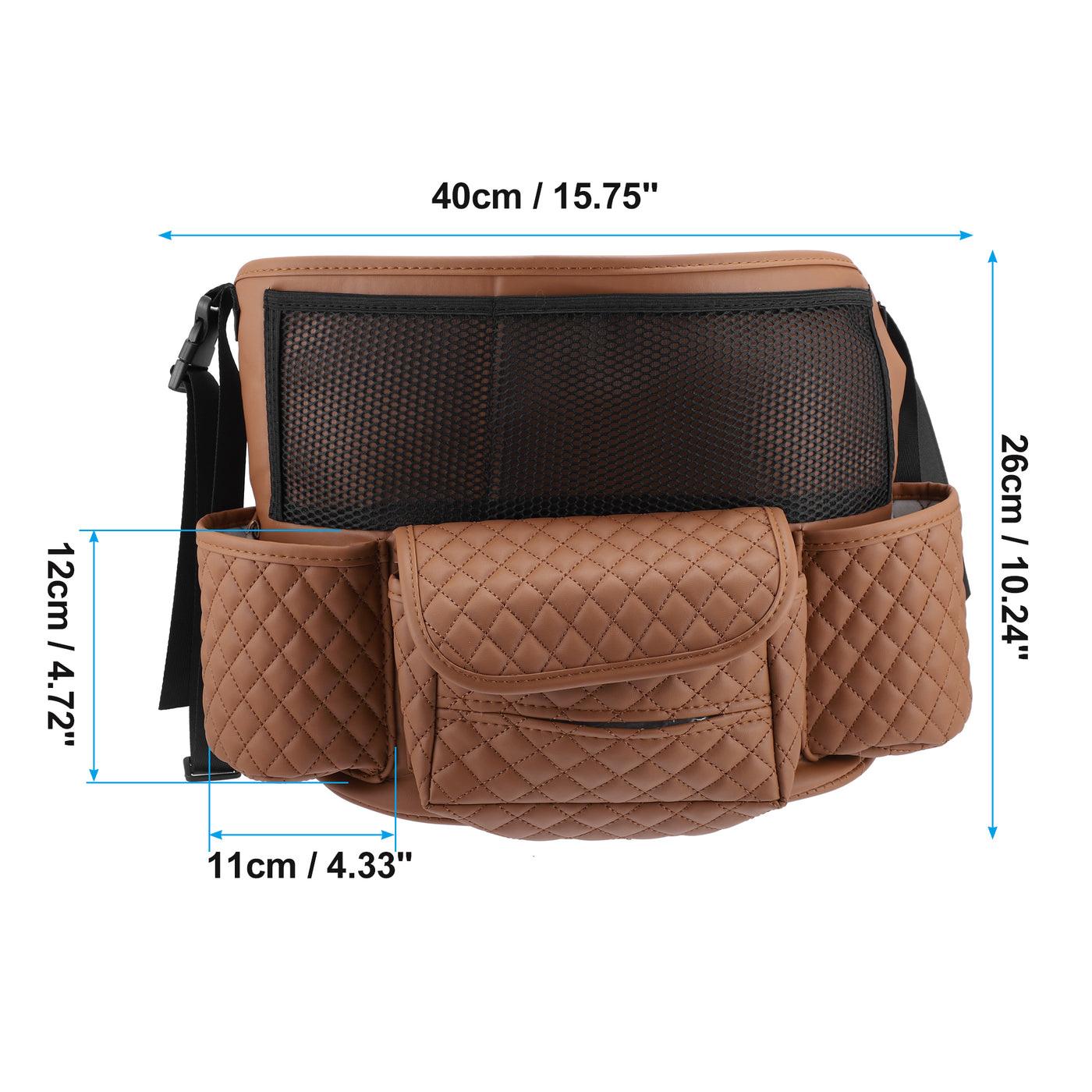 X AUTOHAUX Car Large Capacity Seat Organizer Backseat Multi Pockets Purse Storage Universal Fit for Car Truck SUV 40x26x22cm