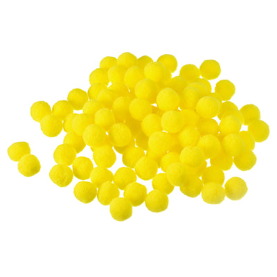 Harfington Pom Felt Balls Fabric 1.5cm 15mm Bright Yellow for Crafts Project DIY 100 Pcs