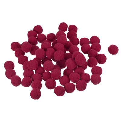 Harfington Pom Felt Balls Fabric 1.5cm 15mm Dark Red for Crafts Project DIY 300 Pcs