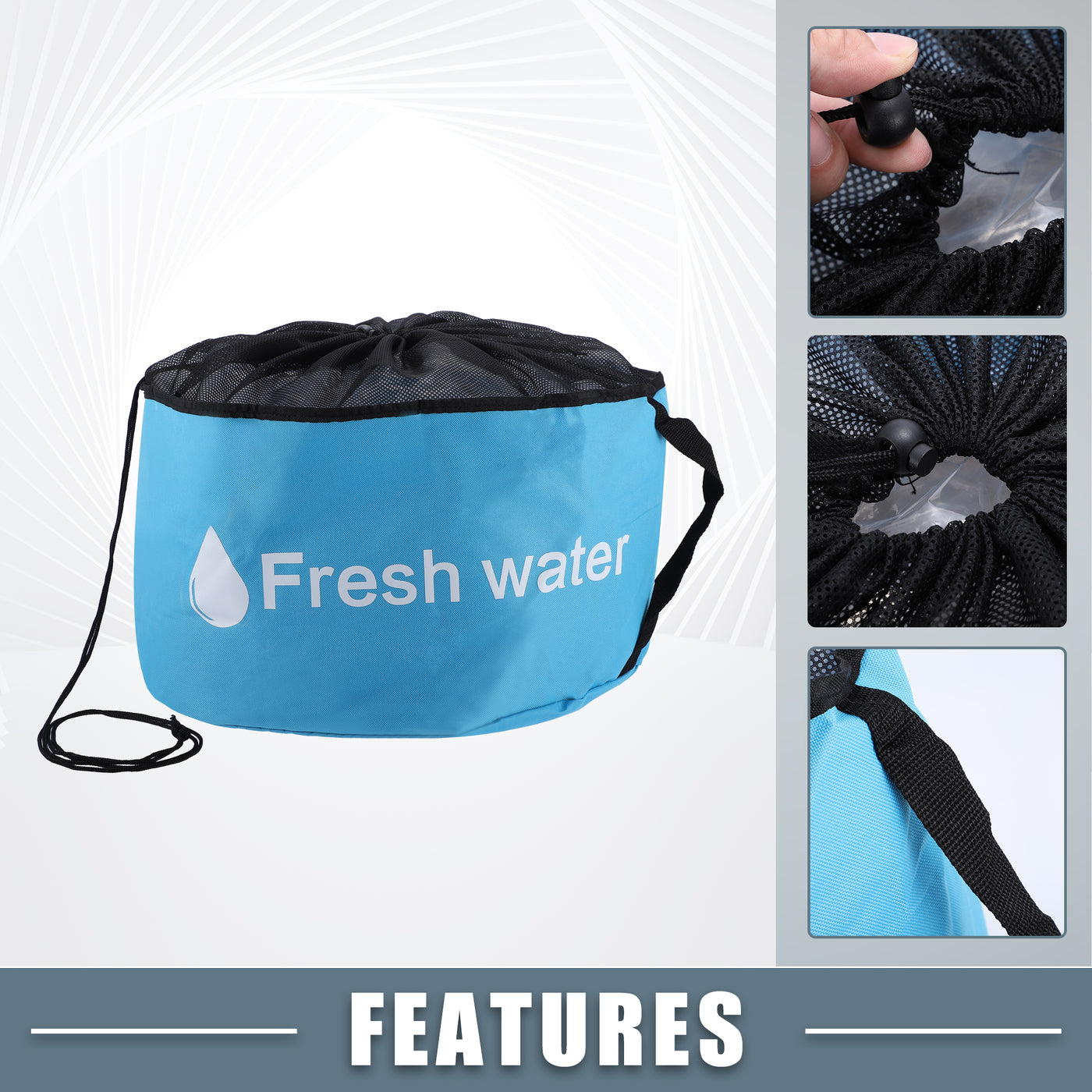 A ABSOPRO RV Sewer Hose Storage Bag Waterproof RV Hose Storage Bag RV Accessories Bag Camper Utility Bag Blue