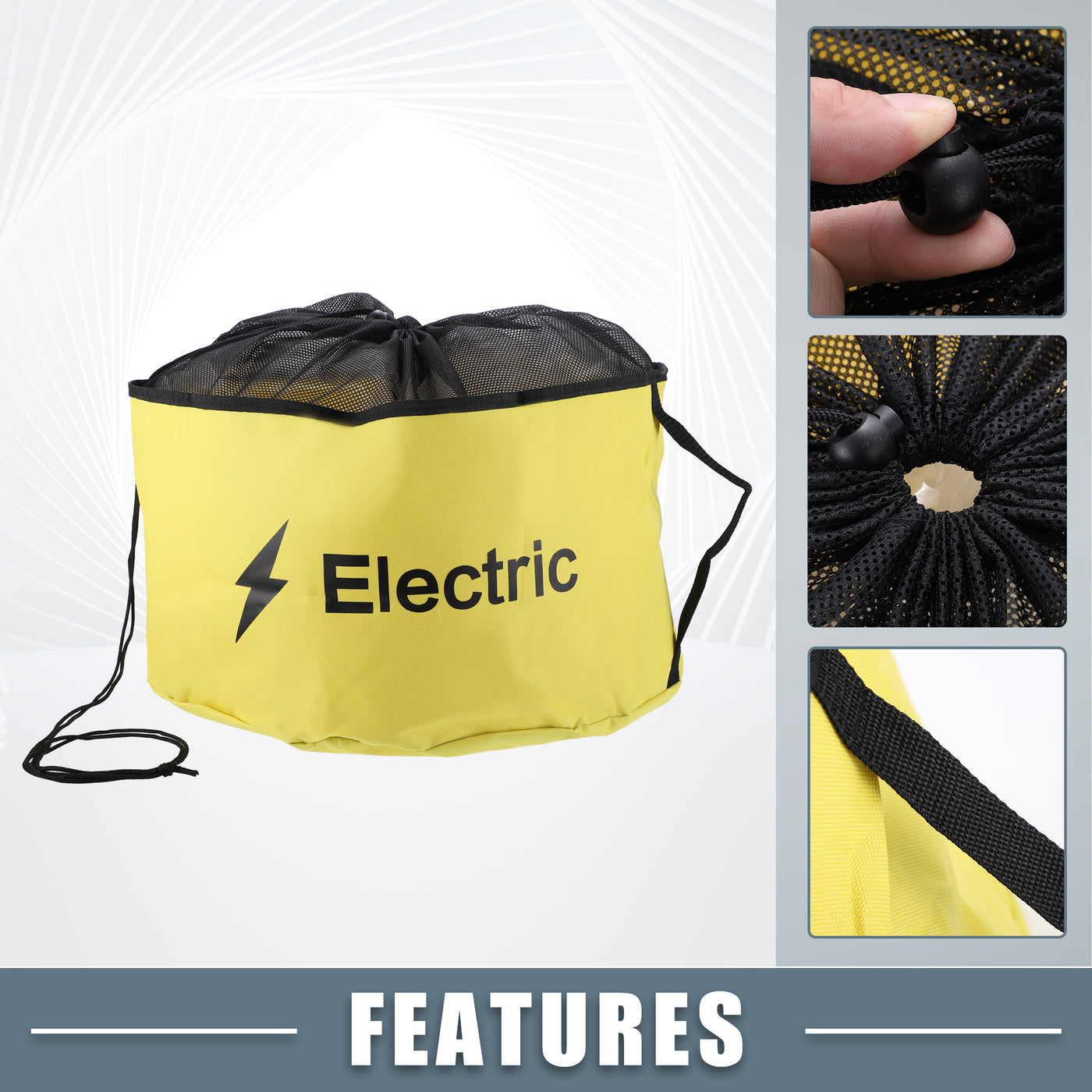 A ABSOPRO RV Sewer Hose Storage Bag Waterproof RV Hose Storage Bag RV Accessories Bag Camper Utility Bag Yellow