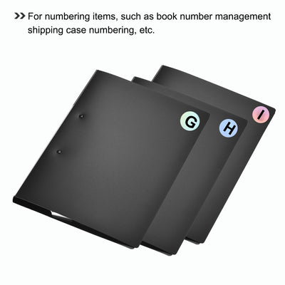 Harfington Laser Capital Letter Stickers, Alphabet H Round Self-Adhesive Reflective Letter Stickers for Inventory, Storage, Organizing,10 Sheets(1000 Stickers)