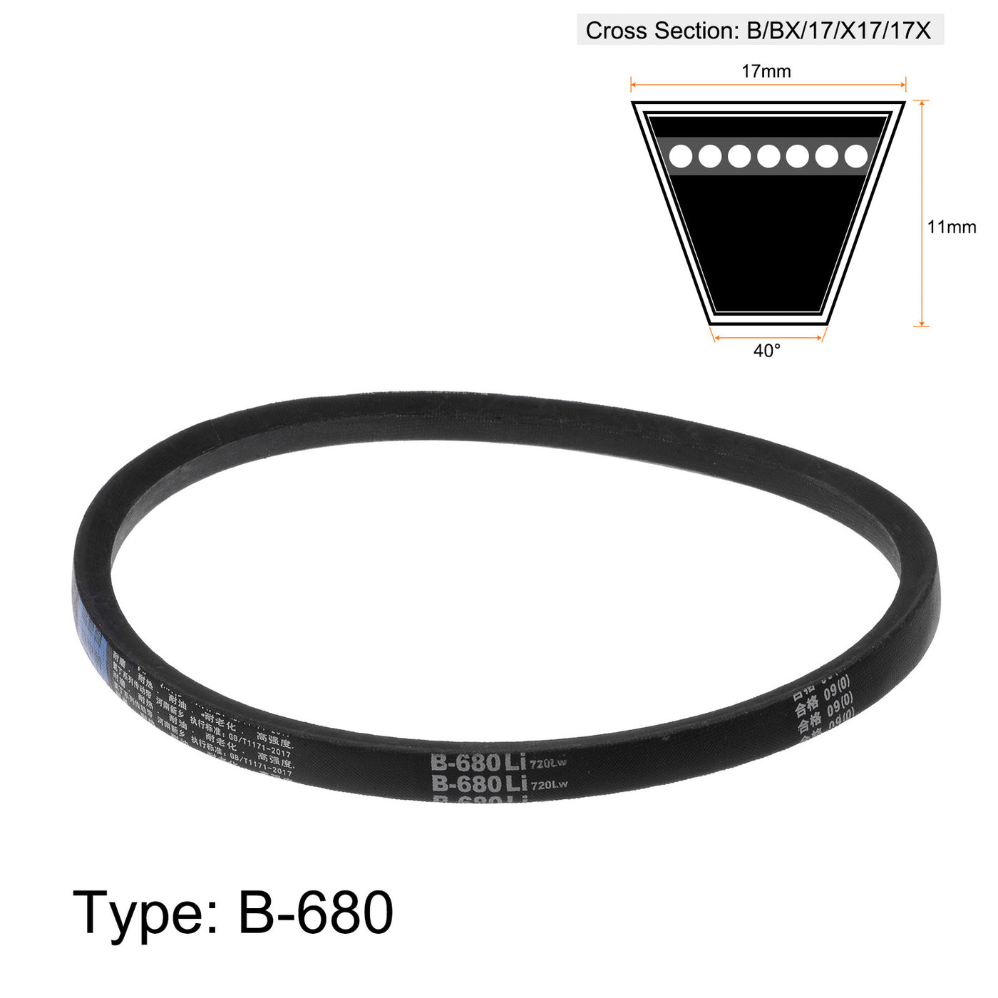 Harfington V-Belts Drive Belt Inner Girth Rubber Belts for Power Transmission