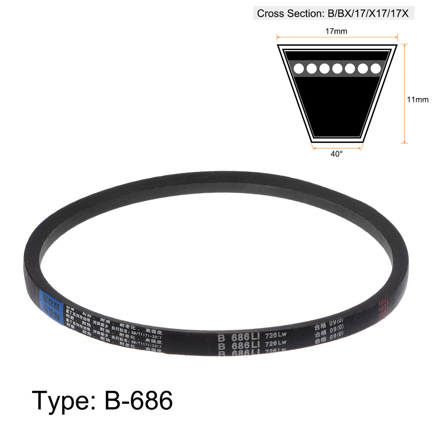 Harfington V-Belts Drive Belt Inner Girth Rubber Belts for Power Transmission