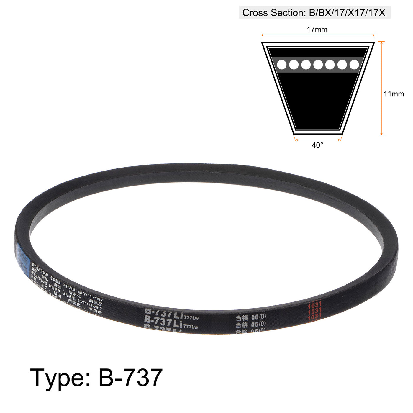 Harfington V-Belts Drive Belt Inner Girth Rubber Belts for Power Transmission