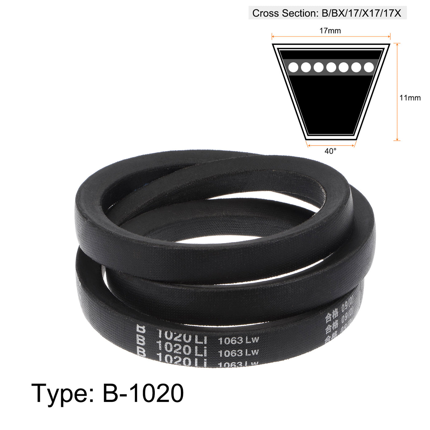 Harfington V-Belts Drive Belt Inner Girth Rubber Belts for Power Transmission